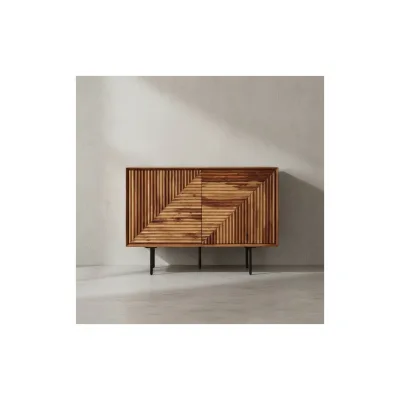 KADIMA DESIGN "Harmony" 3D-Sideboard mit Metalldetails und viel Stauraum, Elegantes Wood-Design