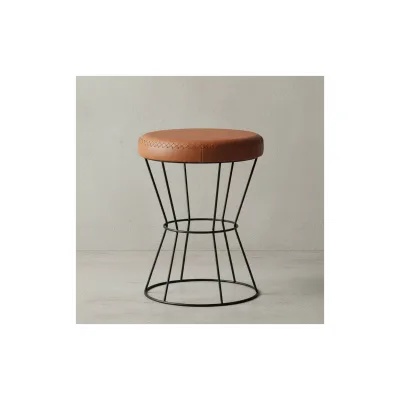 KADIMA DESIGN Industrial Sitzhocker, Sicherer Sitzkomfort in extravagantem Echtleder