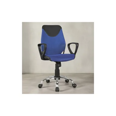 KADIMA DESIGN Jugenddrehstuhl DAVOS Nylon, ergonomisch, höhenverstellbar, in Blau/Schwarz