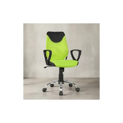 KADIMA DESIGN Jugenddrehstuhl DAVOS Nylon, ergonomisch, höhenverstellbar, in Limette/Schwarz