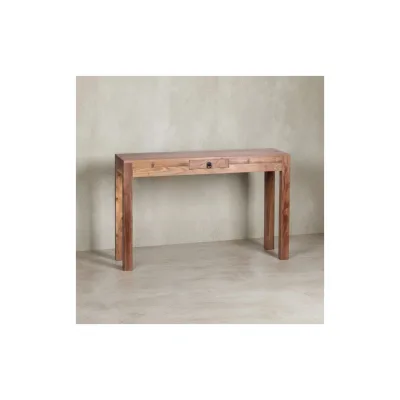 KADIMA DESIGN Konsolentisch "NAKO": Landhausstil, Schublade, Akazienholz, 40 cm Tiefe, vielseitig einsetzbar.