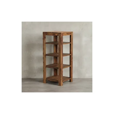 KADIMA DESIGN Massivholz Bücherregal: Mehrzweck-Stauraum, Sheesham, 4 Böden, handgefertigt, pflegeleicht.