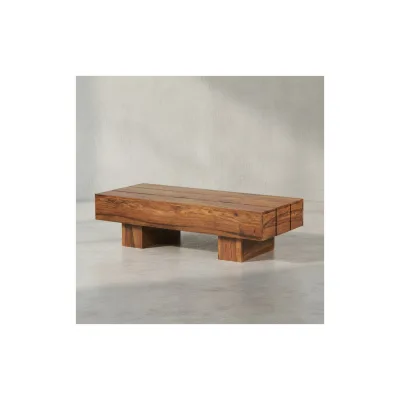 KADIMA DESIGN Massivholz Couchtisch SAAR: 120x45 cm, Massivholz, handgefertigt, pflegeleicht.