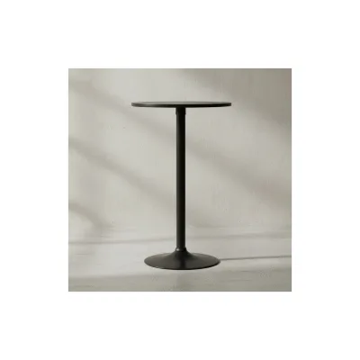 KADIMA DESIGN Modischer Bartisch in Schwarz, Trompetenfuß, 30 kg Belastbar, für Gastronomie/Zuhause