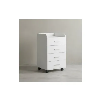 KADIMA DESIGN Rollcontainer ISONZO: 4 Schubladen, Ablagefläche, Rollen, Melaminharz-Beschichtung, flexibel und mobil.