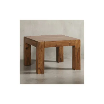 KADIMA DESIGN Rustikaler Couchtisch NAKO: Massivholz, quadratisch, handgefertigt, pflegeleicht.