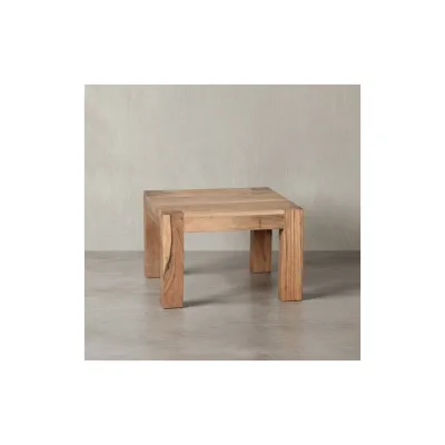 KADIMA DESIGN Rustikaler Couchtisch NAKO: Massivholz, quadratisch, handgefertigt, pflegeleicht.