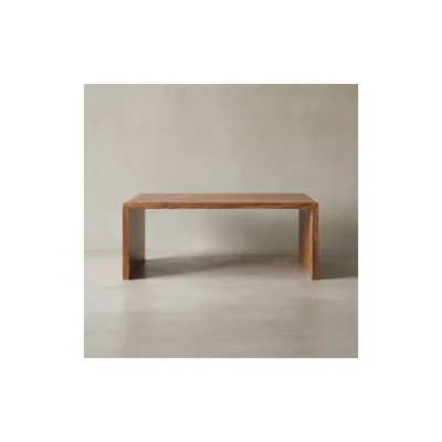 KADIMA DESIGN Schreibtisch TEKO: Massivholz Sheesham, 180 cm, Stauraum, abgerundete Ecken, stabil.