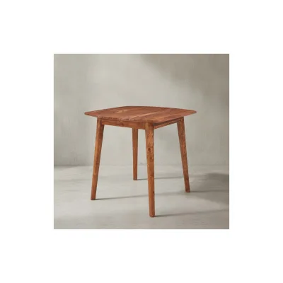 KADIMA DESIGN Sheeshamholz Esszimmertisch, 80x80 cm, robust und langlebig im Landhausstil