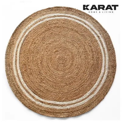 Karat homeliving Jute-Teppich Mumbai   Rund   Handgewebt   Aus Naturfasern