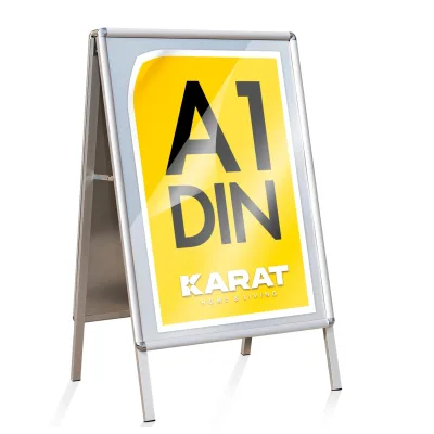 Karat homeliving Kundenstopper   Doppelseitig   Rahmen: 25 mm   Metallrückwand