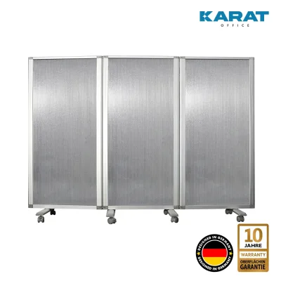 Karat office Doppelseitige Trennwand   3-teilig   Semi-Transparent