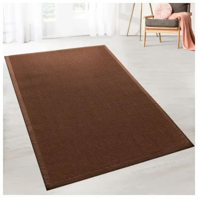 Karat Sisal-Teppich Amazonas   Dunkelbraun   Mit Bordüre