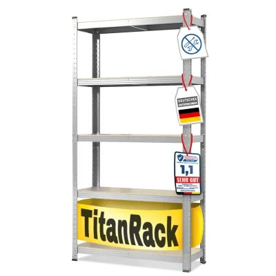 karatcommercial Schwerlastregal Grizzly   Verzinkt   Höhe: 220 cm   Breite: 90 cm