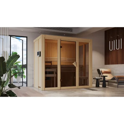 Karibu 68 mm Sauna Ida 3 inkl. Ofen 3,6 kW intgr. Strg