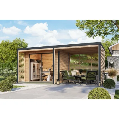 Karibu Gartenhaus Sacramento 38mm Hybrid in versch. Ausführungen