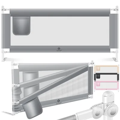 KESSER® Bettschutzgitter Reise Bett Rausfallschutz verstellbar Bed Guard Rail Bumper, Kinder/ Baby, Bettgitter Klappbar, Kinderbett Kinderbettschutzgitter, Tasche, Farbe, Höhe: 72 bis 96cm
