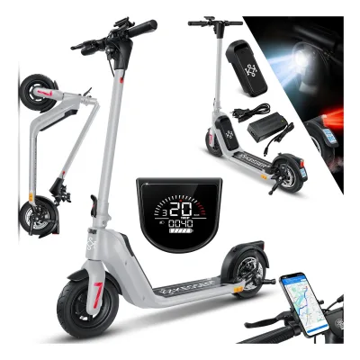 KESSER® E-Scooter mit Straßenzulassung 40km Reichweite Faltbarer Elektro 36V / 10 Ah Batterie Roller Belastung bis 120kg 450W Motor 10" Reifen LCD-Display und universelle Smartphonehalterung
