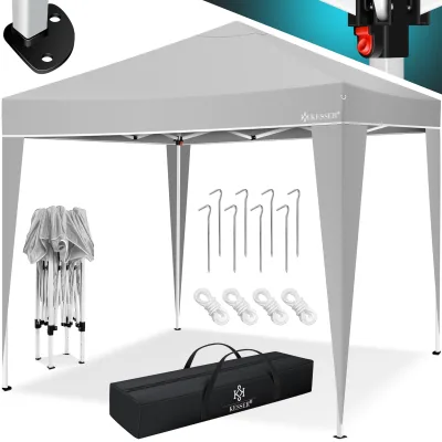 KESSER® Pavillon 3x3m   wasserdicht   inkl. Tragetasche mit Rollen  Pop-Up Klicksystem   UV-Schutz 50+   Faltpavillon   Gartenzelt   Partyzelt   Metall-Verstrebungen