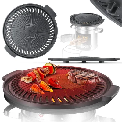 KESSER® Raketenofen mit Grillpfanne aus Gusseisen   inkl. Grillplatte, Grillzange & Tragetasche   Dutch Oven BBQ Rakete Holzofen Camping   Outdoor-Campingkocher Campinggrill Edelstahl