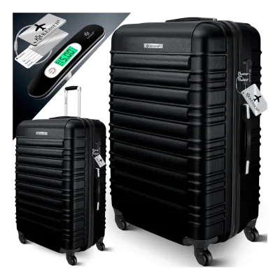 KESSER® Reisekoffer Hartschalen-Koffer Inkl. Kofferwaage + Gepäckanhänger Trolley Gepäck Rollkoffer Zahlenschloss 4 Rollen ABS-Hartschale Teleskopgriff