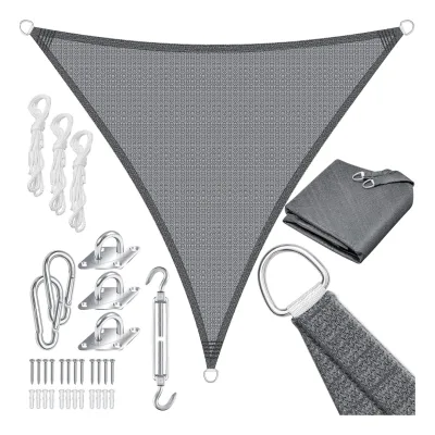 KESSER® Sonnensegel Sonnenschutz Windschutz   HDPE Gewebe   wasserabweisend & windabweisend   5-Fach quer vernäht robust & stabil Schattenspender Garten Balkon Terrasse