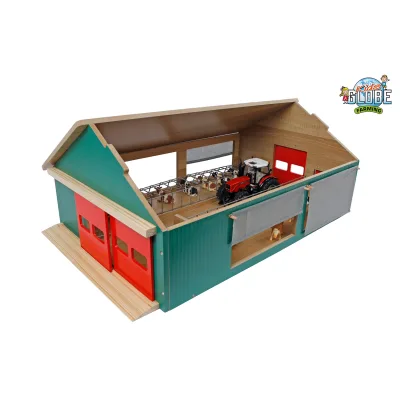 Kids Globe Stall mit beweglichen Elementen Holz Maßstab 1:32 64 x 42.5 x 26.5 cm