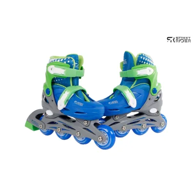 Kids Globe Street Rider Inlineskates grün / blau, verstellbar von Gräße 27-30