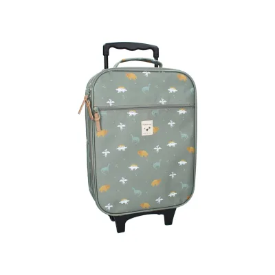 Kidzroom Kindertrolley mit Dino-Print Koffer für Kinder Rollkoffer 41×