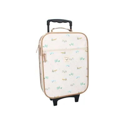 Kidzroom Kindertrolley mit Flugzeug-Print Koffer für Kinder Rollkoffer