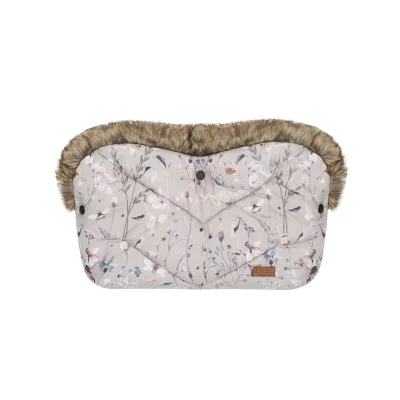 Kikka boo Kinderwagen Handwärmer Luxury, Druckknöpfe, Steppdesign, Handmuff grau