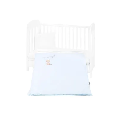 Kikkaboo Babybettwäsche Set Dream Big 5-teilig Decke 135 x 95cm Kissen 45 x 35cm blau