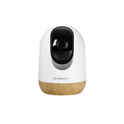 Kikkaboo Babyphone Ethan Kamera, WLAN Verbindung, Nachtsicht, Bewegungserkennung weiß braun