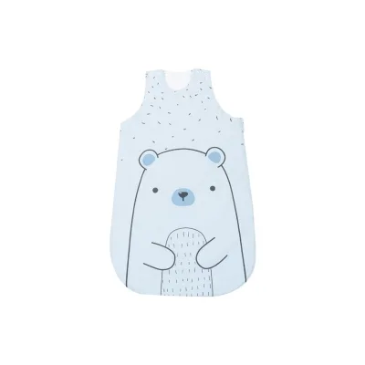 Kikkaboo Babyschlafsack Bär 0-6 Monate Länge 70 cm, 3.3 TOG, Reißverschluss blau