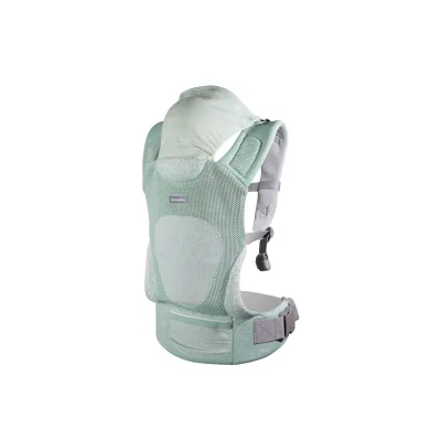 Kikkaboo Babytrage Hoody Fly Strickstoff 3 in 1 Bauch- und Rückentrage, Hüftsitz grün