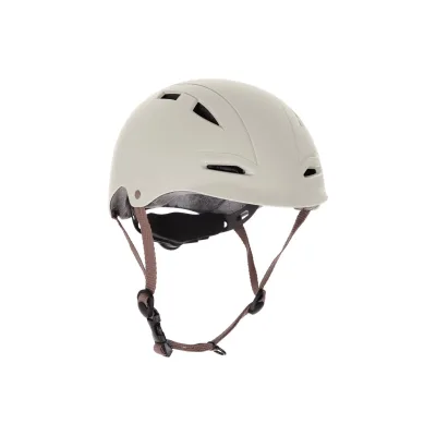 Kikkaboo Kinder-Schutzhelm 46 - 56 cm mit 9 großen Öffnungen verstellbare Gurte beige