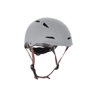 Kikkaboo Kinder-Schutzhelm 46 - 56 cm mit 9 großen Öffnungen verstellbare Gurte grau