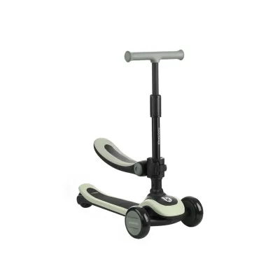 Kikkaboo Kinderroller 2 in 1 Treo Laufrad, Sitz, faltbar, Lenkerhöhe verstellbar grün
