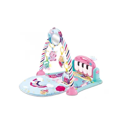 Kikkaboo Krabbeldecke Piano, Spielcenter, Klaviertasten, Plüschfiguren, Musik rosa
