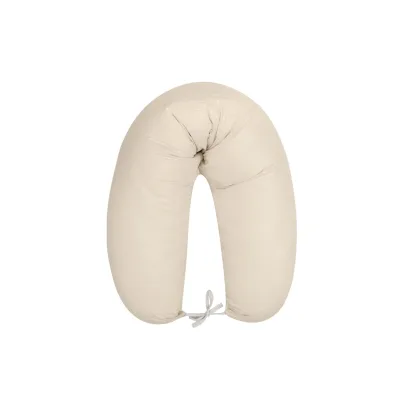 Kikkaboo Stillkissen Dream Big 150 cm lang, 100% Baumwolle, Bezug abnehmbar beige