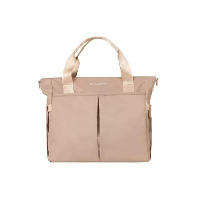 Kikkaboo Wickeltasche Brielle, Clips zur Befestigung, wasserfest, Schultergurt beige