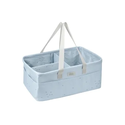 Kikkaboo Wickeltasche, Korb, Windelorganizer faltbar Griffe abnehmbare Trennwand blau