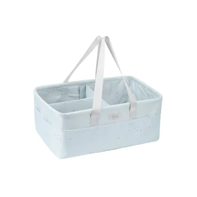 Kikkaboo Wickeltasche, Korb, Windelorganizer faltbar Griffe abnehmbare Trennwand hellblau