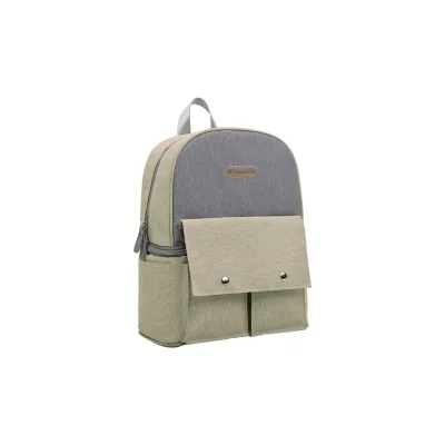 Kikkaboo Wickeltasche Nia Rucksack, Reißverschlussöffnung, verschiedene Fächer beige