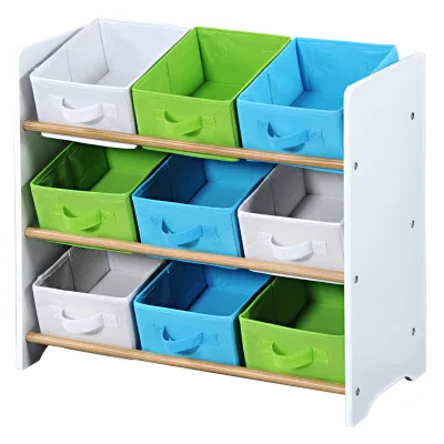Kinder- Aufbewahrungsregal,FSC, Farbe: weiß -grün-blau