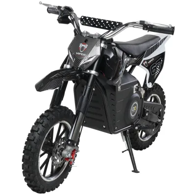 Kinder-Crossbike Viper, Elektro-Kindermotorrad, 1000 Watt, bis 24 km/h, Scheibenbremsen, ab 8 Jahren (Schwarz)