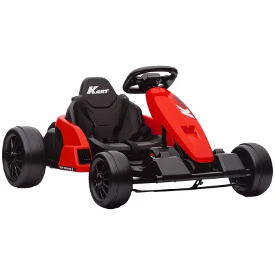 Kinder Elektro Gokart 24 V 6-18km/h Drift Kart mit Driftmodus Verstellbarer Sitz