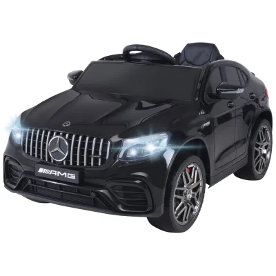 Kinder-Elektroauto Mercedes AMG GLC 63S Coupé, 4x4-Antrieb, Fernbedienung, 140 Watt, LED, EVA-Reifen (Schwarz)