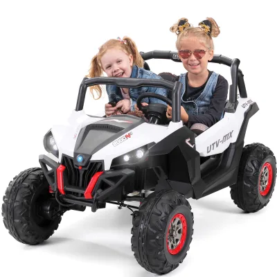 Kinder-Elektroauto UTV Buggy MX Allrad 4x4 (Schwarz Weiß)