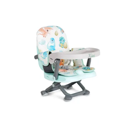 Kinderstuhl Kiwi, Kinder Stuhl-, Sitzerhöhung, Boostersitz, Tisch, klappbar grün grau